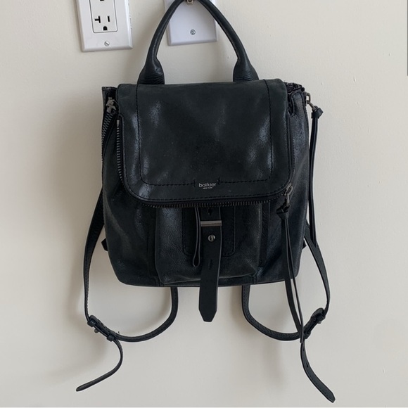 Botkier black leather small backpack with studs and lots of pockets - Picture 1 of 8